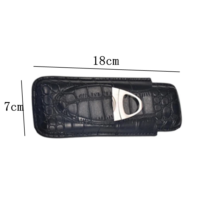 Hot Selling Carbon Fiber Cigar 2 Fingers Holder Travel Humidor Cigar Case