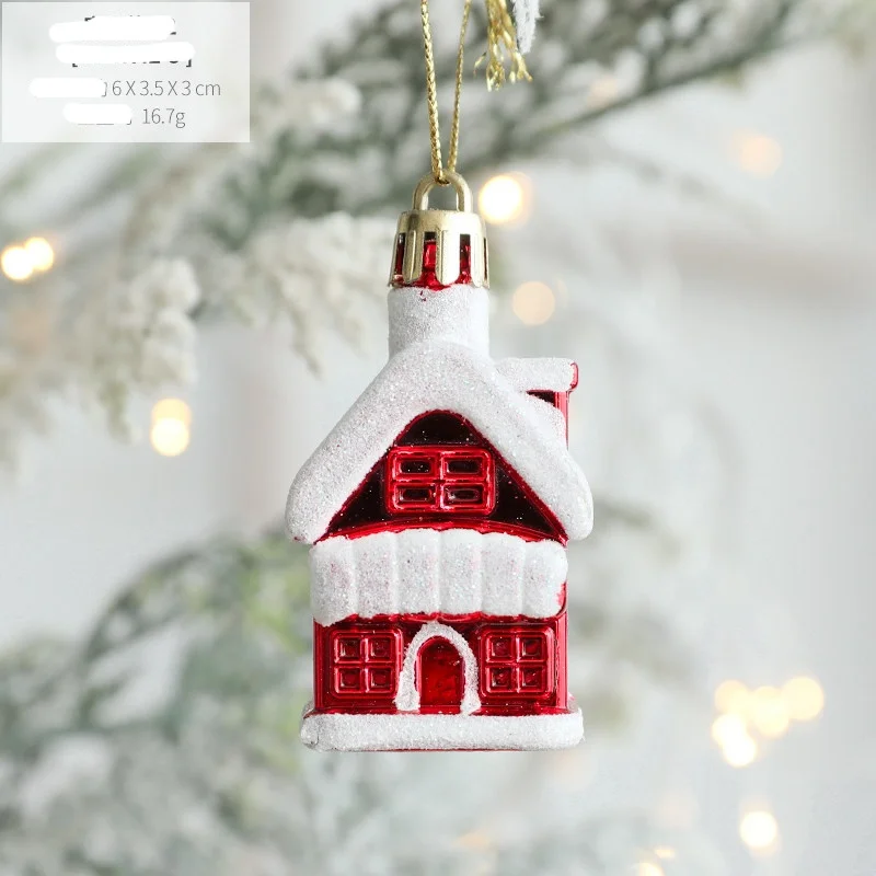 Wholesale supply Christmas decoration sika deer hanging electroplating painted plastic deer hanging ornaments