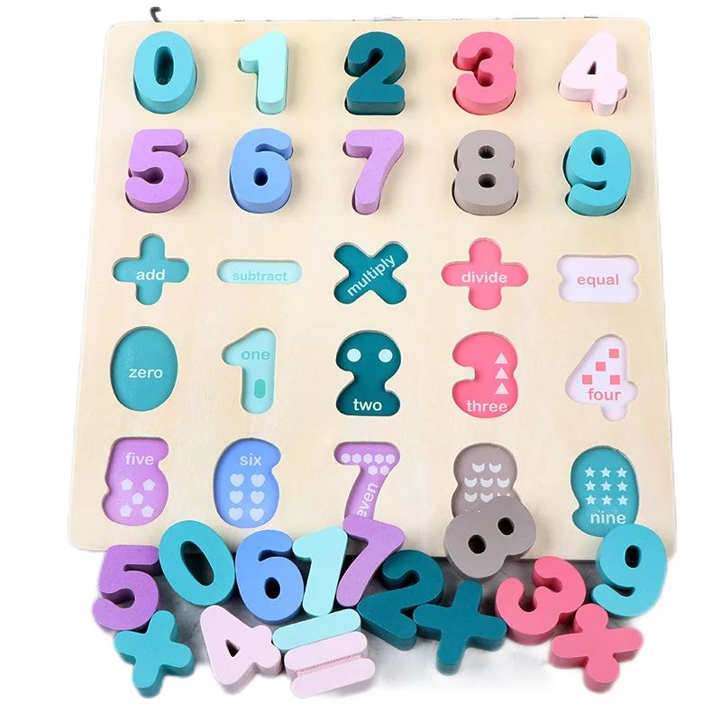 BOGE Wooden Magnetic Toys Multi-function Fishing Alphanumeric Game Alphabet Puzzle Letters Sorting Board Blocks Matching