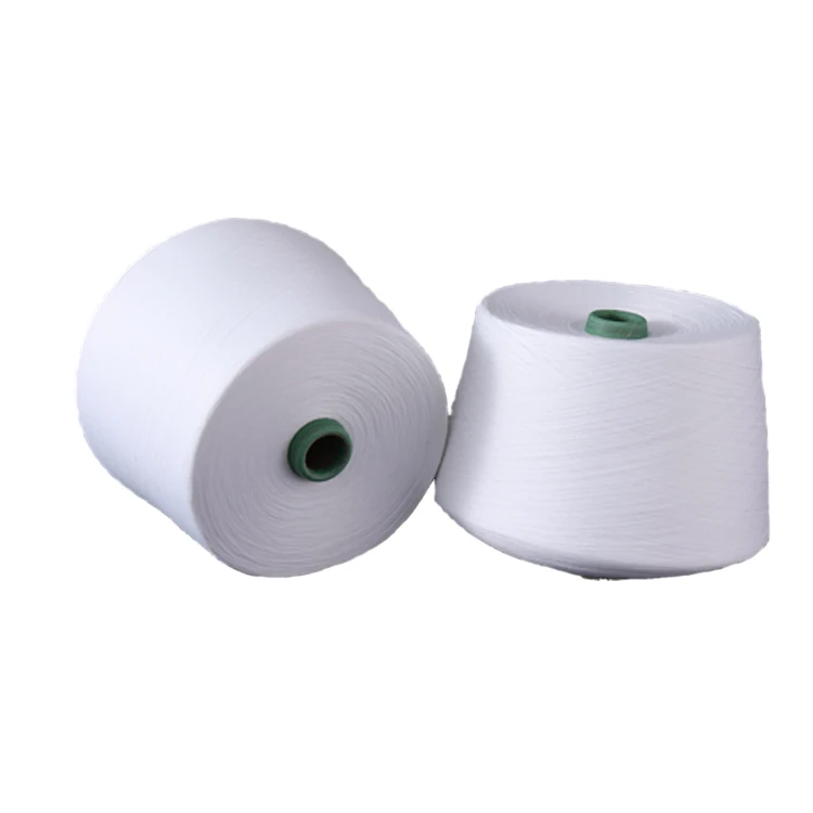 
Raw White Yarn 21S 100% Polyester Yarn Production For Sewing Thread 
