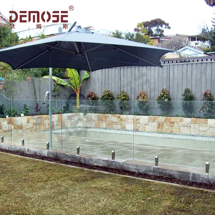 Pre-Assembled Stair Railing Kit Railing Systems Glass Railing Anchored In Concrete/Stone/Wood