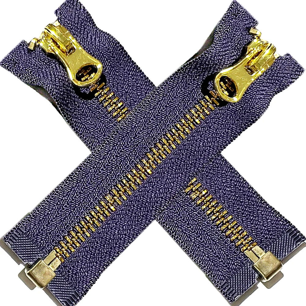 Молнии аксессуары на заказ молния открытый конец M5 # чай золотой цвет Y металлические латунные зубья металлическая молния для джинсов сумок курток