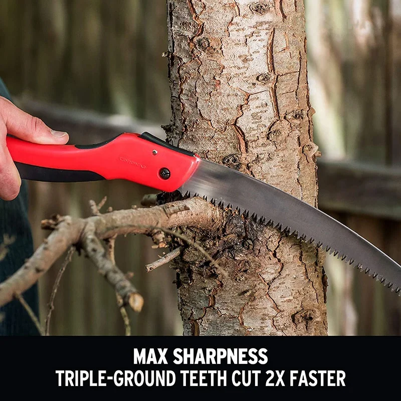SUNSHINE High Quality Warehouse Outdoor Portable Camping Garden Branch Pruning Saw Tree Folding Blade Hand Steel Handsaw