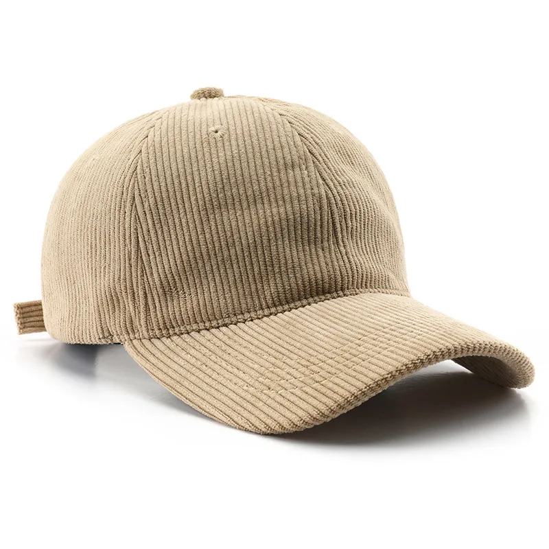 2024 classic Corduroy Baseball Cap Winter Gorras Solid Color Fashionable Curved Brim Corduroy Baseball Hat