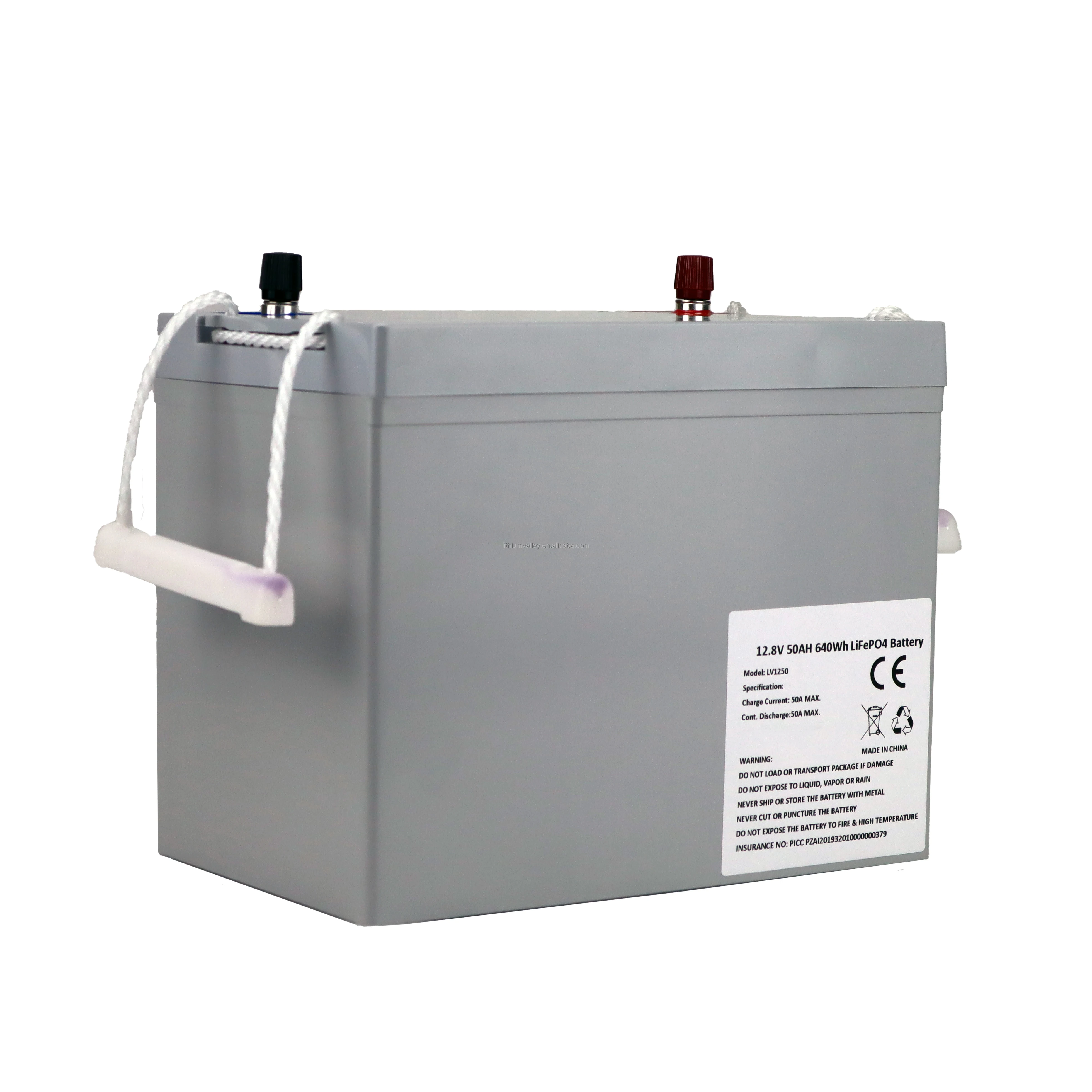 12v Deep cycle Battery 12V 50AH LiFEPO4 Battery Pack Solar Street Light Waterproof Solar Battery