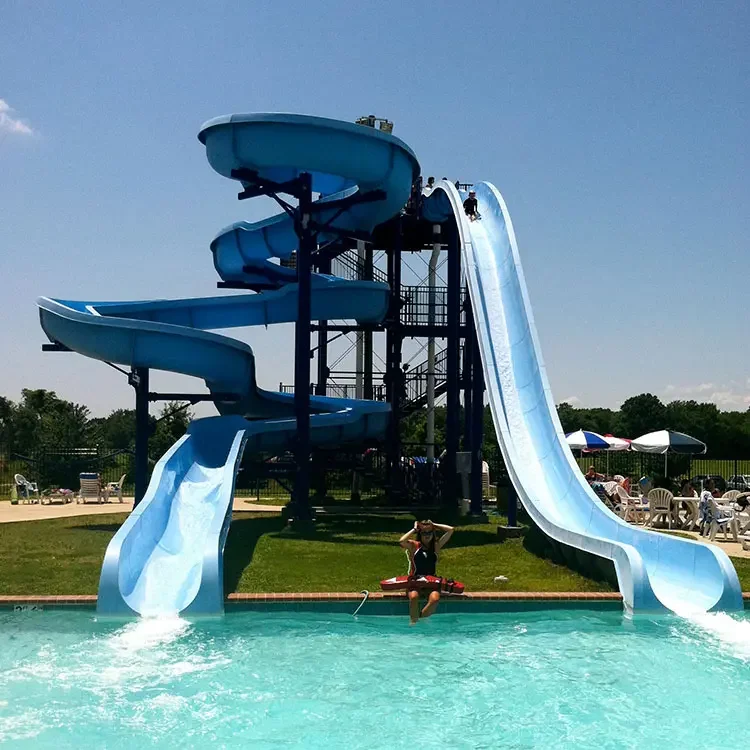 On sale  Large Commercial Water Park Fiberglass Water Slide