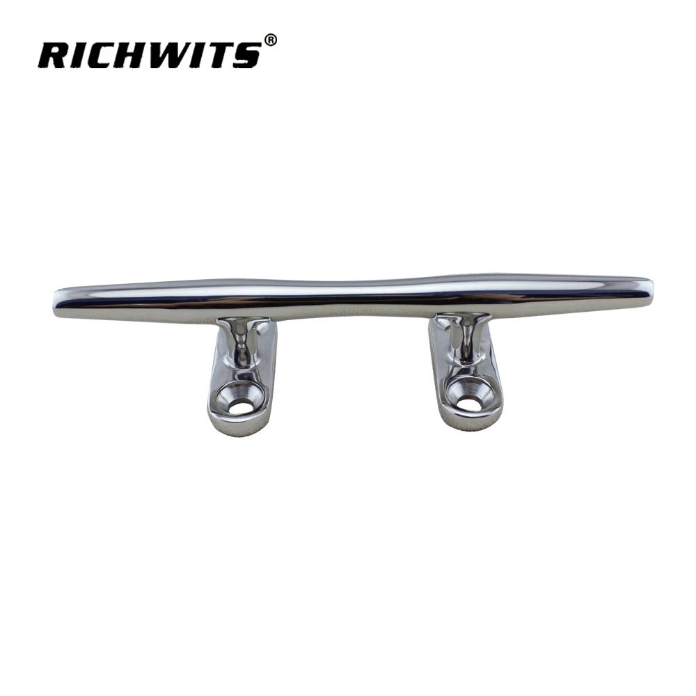 Boat Dock Cleat 4/5/6/8/10/12 inch Boat Cleat Open Base Cleat Marine Heavy Duty 316 Stainless Steel with 4 Pcs Screws