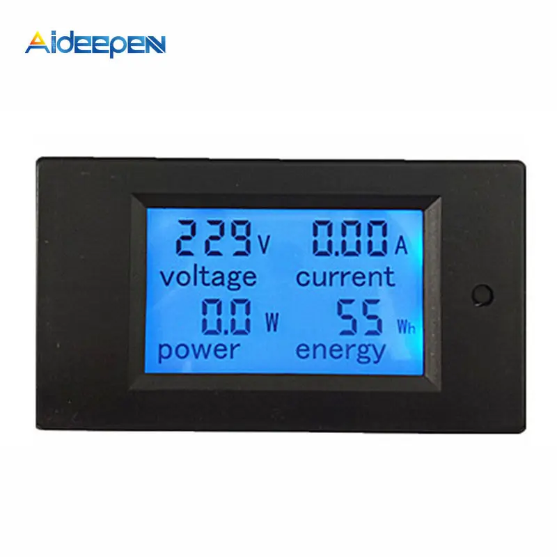 Цифровой вольтметр амперметр с ЖК-дисплеем диапазон измерения 0-20 А 80-260 В переменного