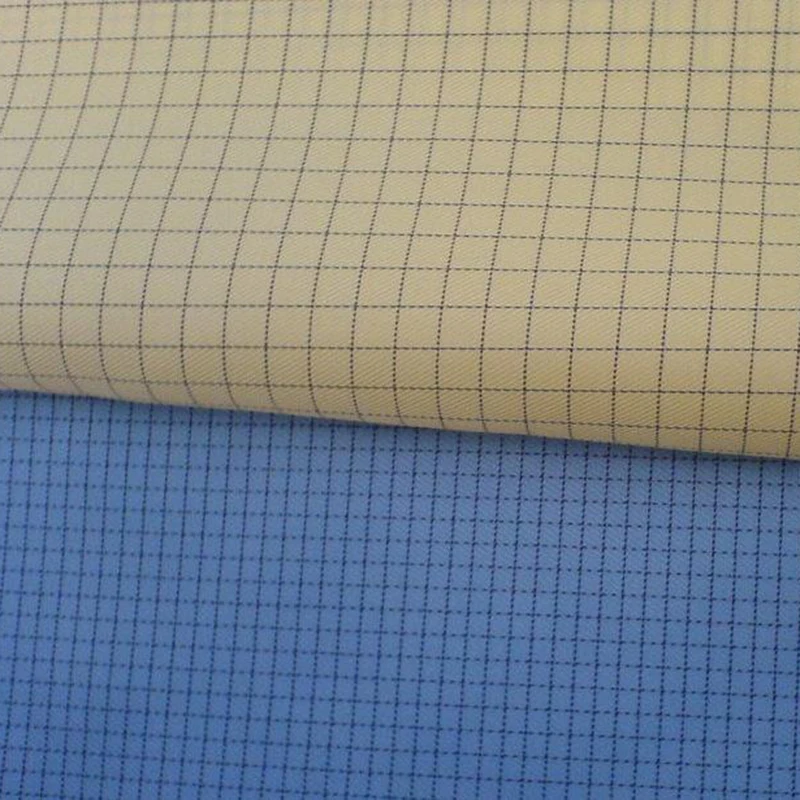 antistatic fabric100% cotton 32/2+A*32/2+A 100*53 twill 240gsm for hospital uniform  steel workers clothes fabric plant tooling