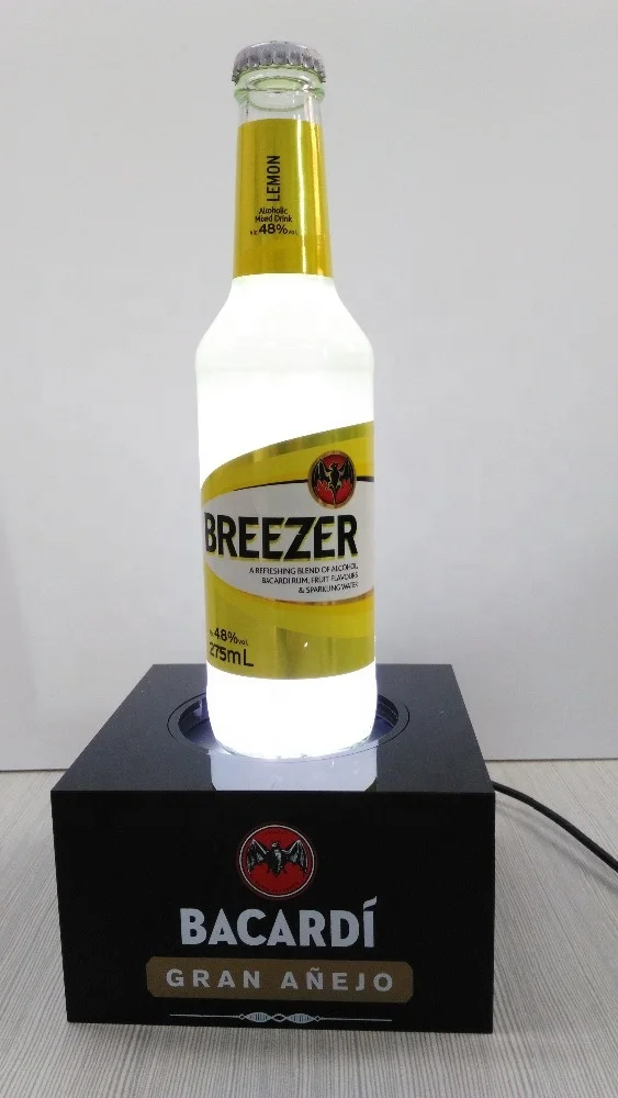 New products Acrylic material stand for bottles Led displays Acrylic single bottle display