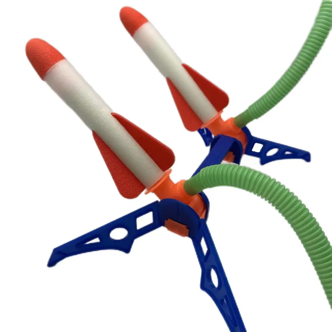 Hot Selling Foam Stomp Launcher Rocket Toy Out Door Rocket Launches Flying Toys EVA Soft Elastic Outdoor Leisure Toy For Kids