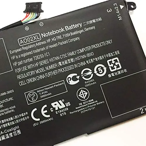 7.4V 31Wh AO02XL 2lCP4/75/121 Notebook Battery for Hp ElitePad 1000 G2 HSTNN-IB5O 728250-1C1 728558-005 HSTNN-LB5O Windows PC