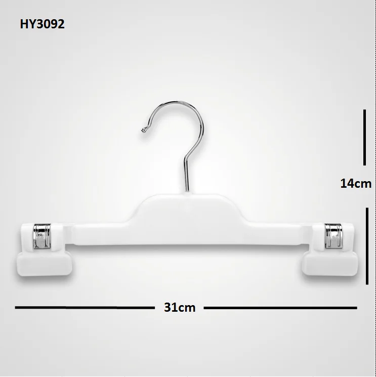 Good Quality Clothes Plastic Trouser Pants Hanger Kid Space Saving With Clip