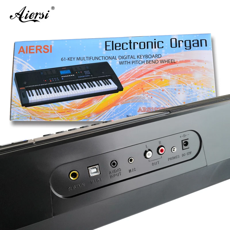 Aiersi Electronic Organ Touch Response Keys Double Timbres Keyboards Music Electronic Piano 61 Keys For Adults Children Beginner