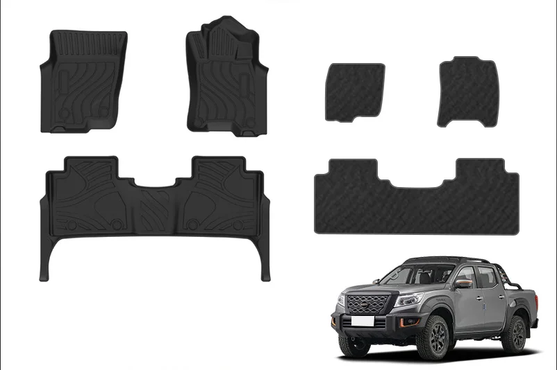 Nissan Navara NP300 Car Mats Right-Hand Drive TPE Waterproof Carpet Eco-Friendly Rubber Interior Accessory