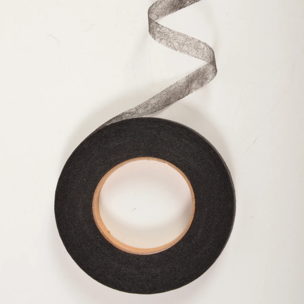 Interlining Manufacturer 23Gsm Black Fusing Tape Adhesive Iron On Hemming Tape