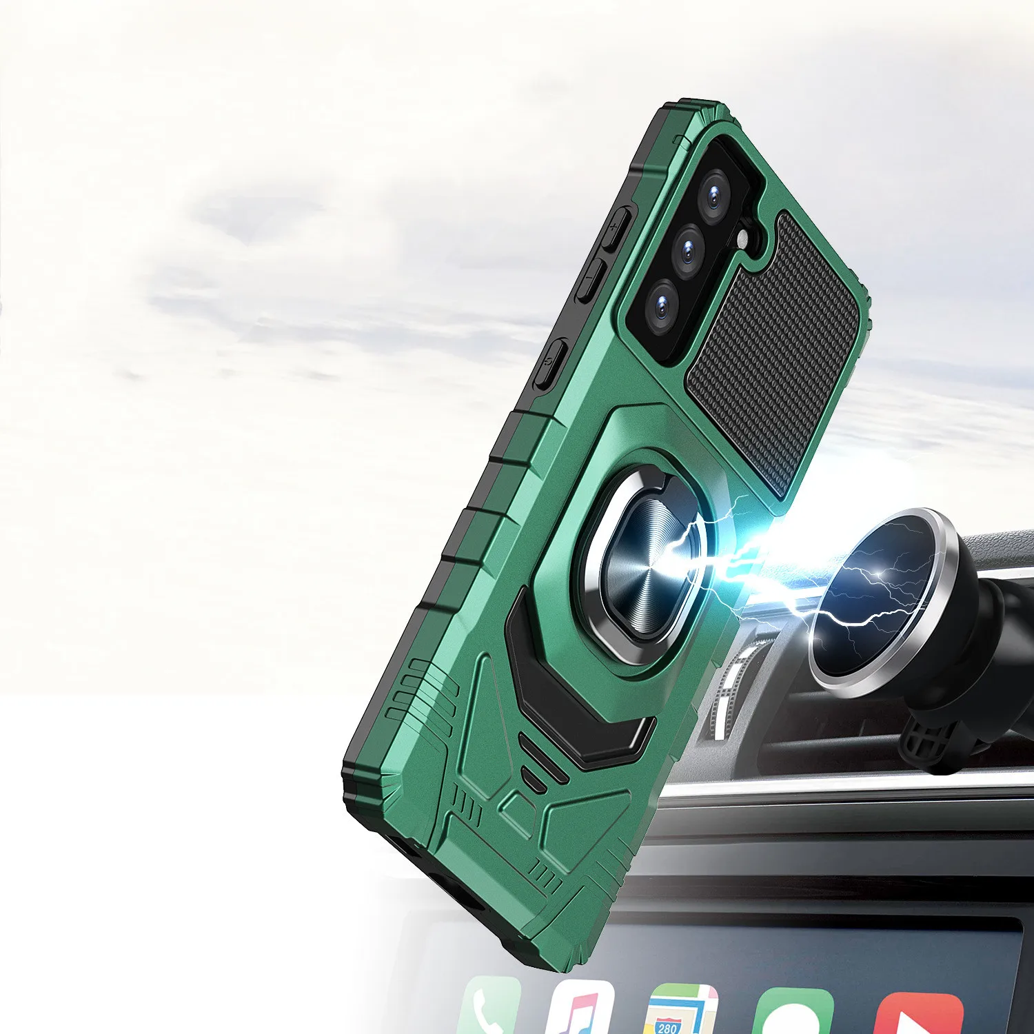 For SAMSUNG S22 Plus ULRTA Armor Kickstand Strong magnetic mobile phone case Cover For Samsung A52 A32 A72 A53 A73 A12 A02 3S