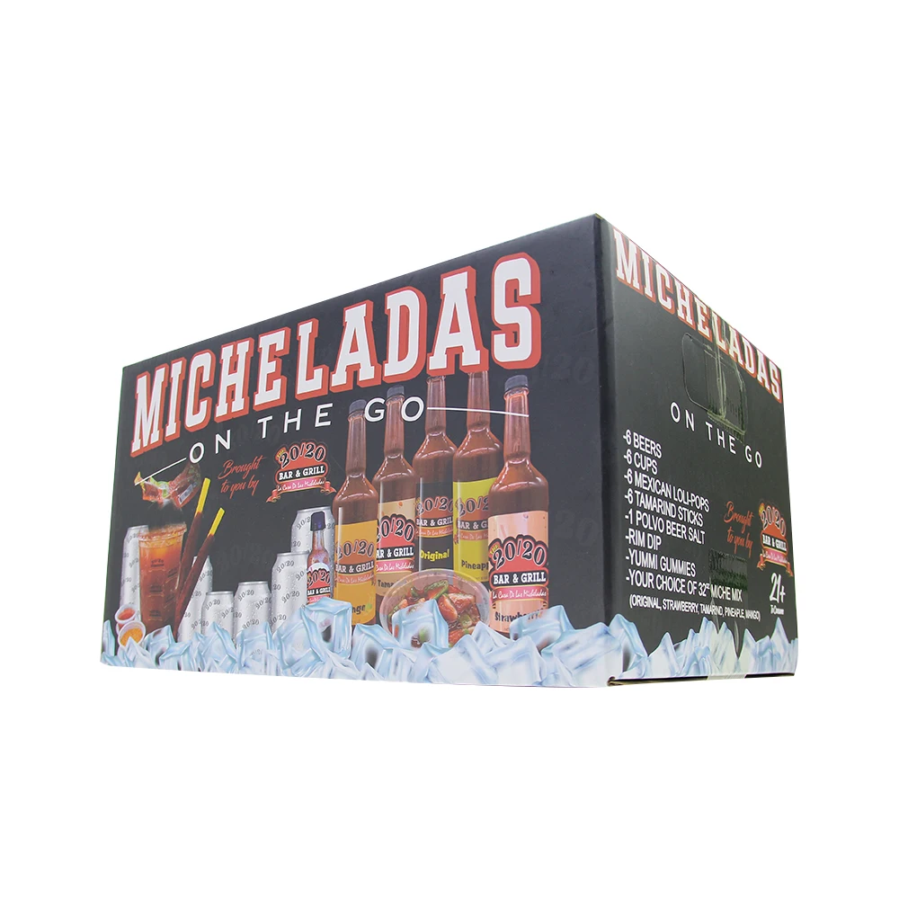 Уникальный гофрированный картон упаковка вина легко переносить пивную коробку