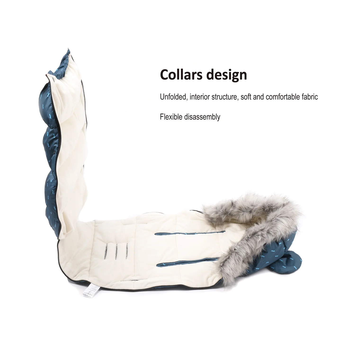 Customized Outdoor Envelope Organic Down Cotton Breathable Newborn Baby Winter Warm Stroller Sleeping Bags for Camping Travel