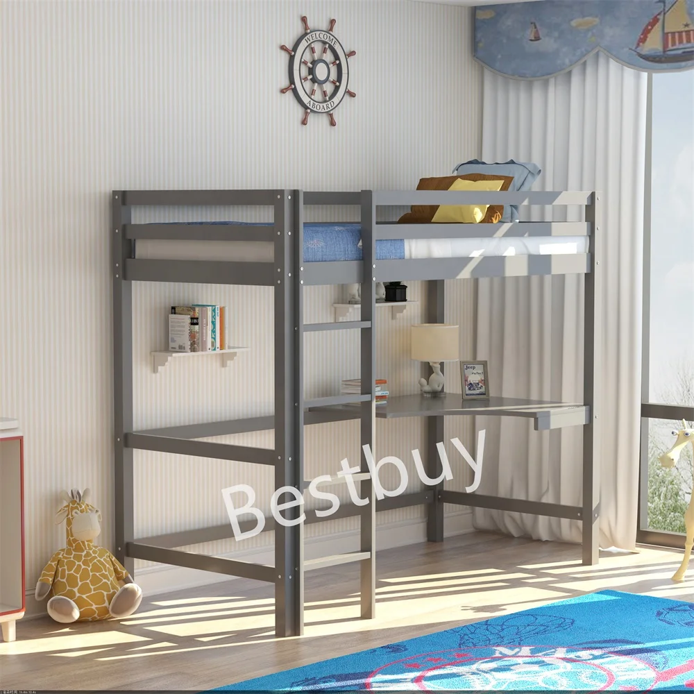 Современная Деревянная кровать для хранения, деревянная рама для кровати, деревянная двухъярусная кровать для детской спальни, мебель