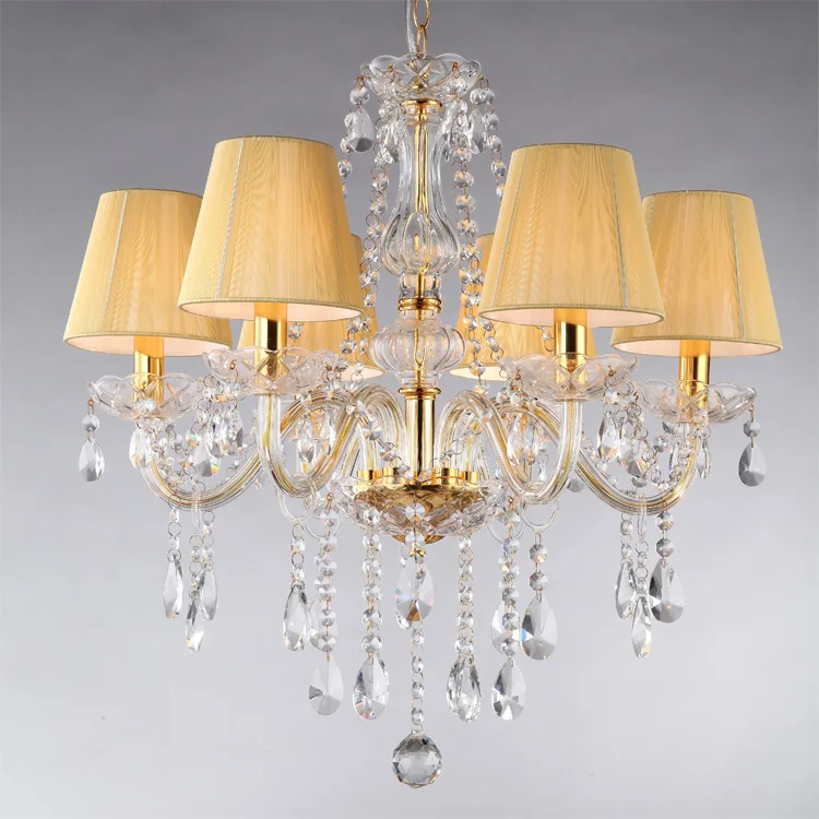 Classic indoor modern hotel lobby amber Luxury amber K9 crystal chandelier pendant lighting made in China zhongshan factory