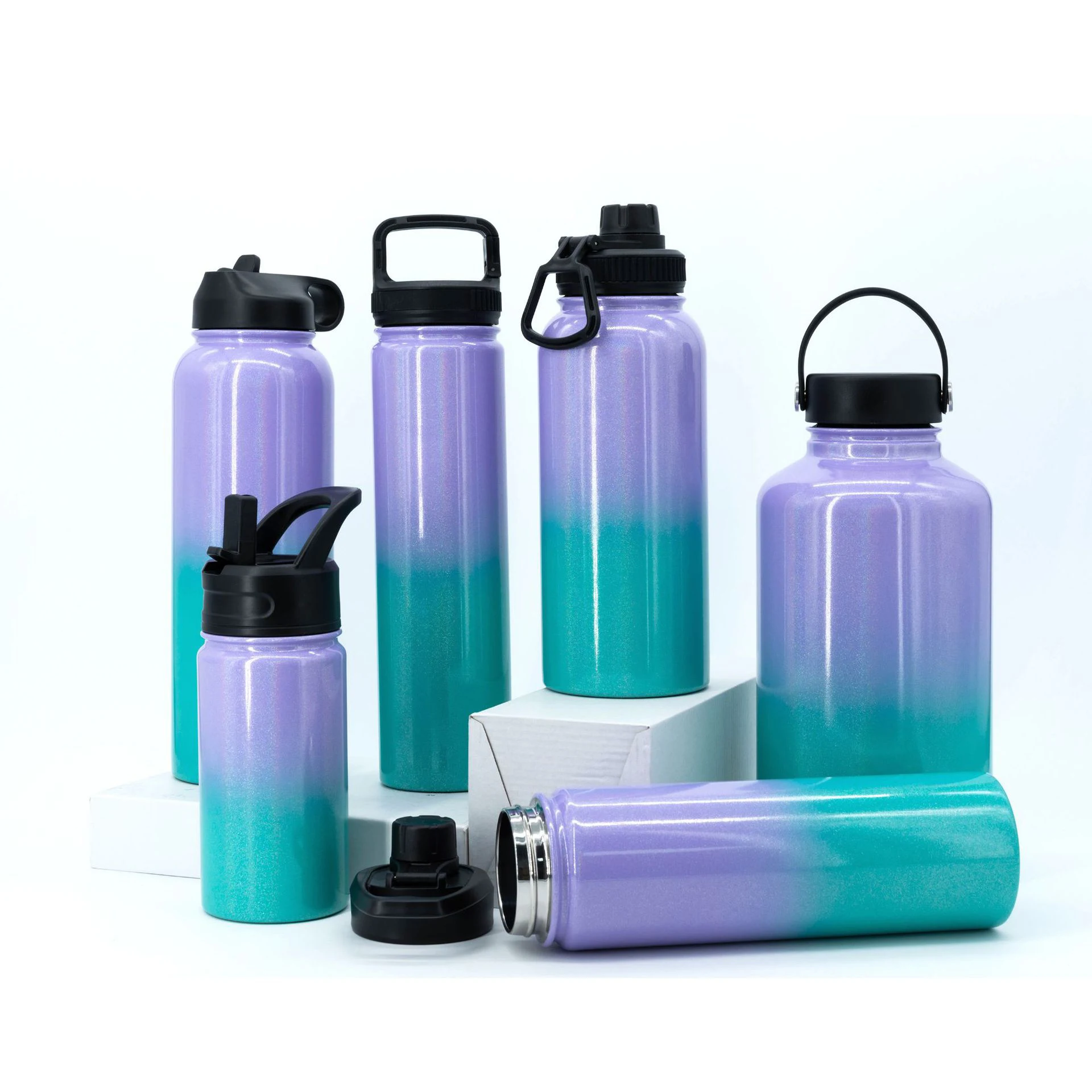 Wholesale Bulk Double Wall Drink Stainless Steel Insulated Thermal Termo Vacuum Thermos Lid Flask Water Bottle