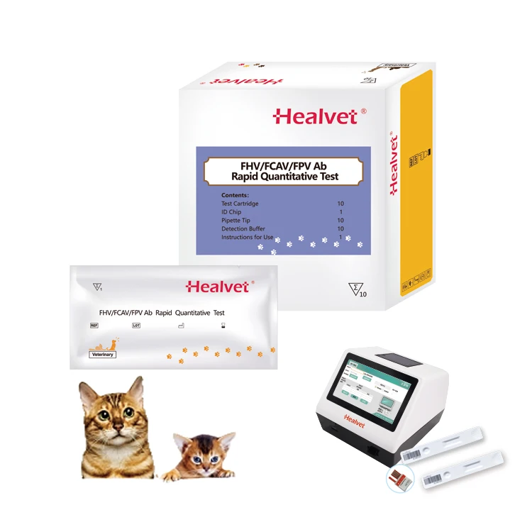 Pet Diagnostics Vet Rapid Test Feline Parvovirus Herpesvirus Calicivirus Antibody FPV FHV FCV Ab Test Kit