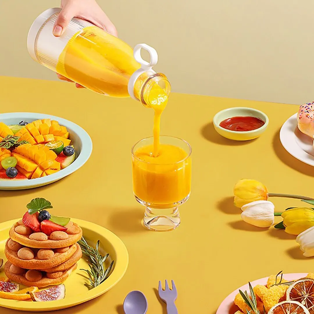 Rechargeable Mixers Fresh Fruit Juicers Blue/Pink Usb Portable Mini Fast Electric Portable Smoothie Ice Blender