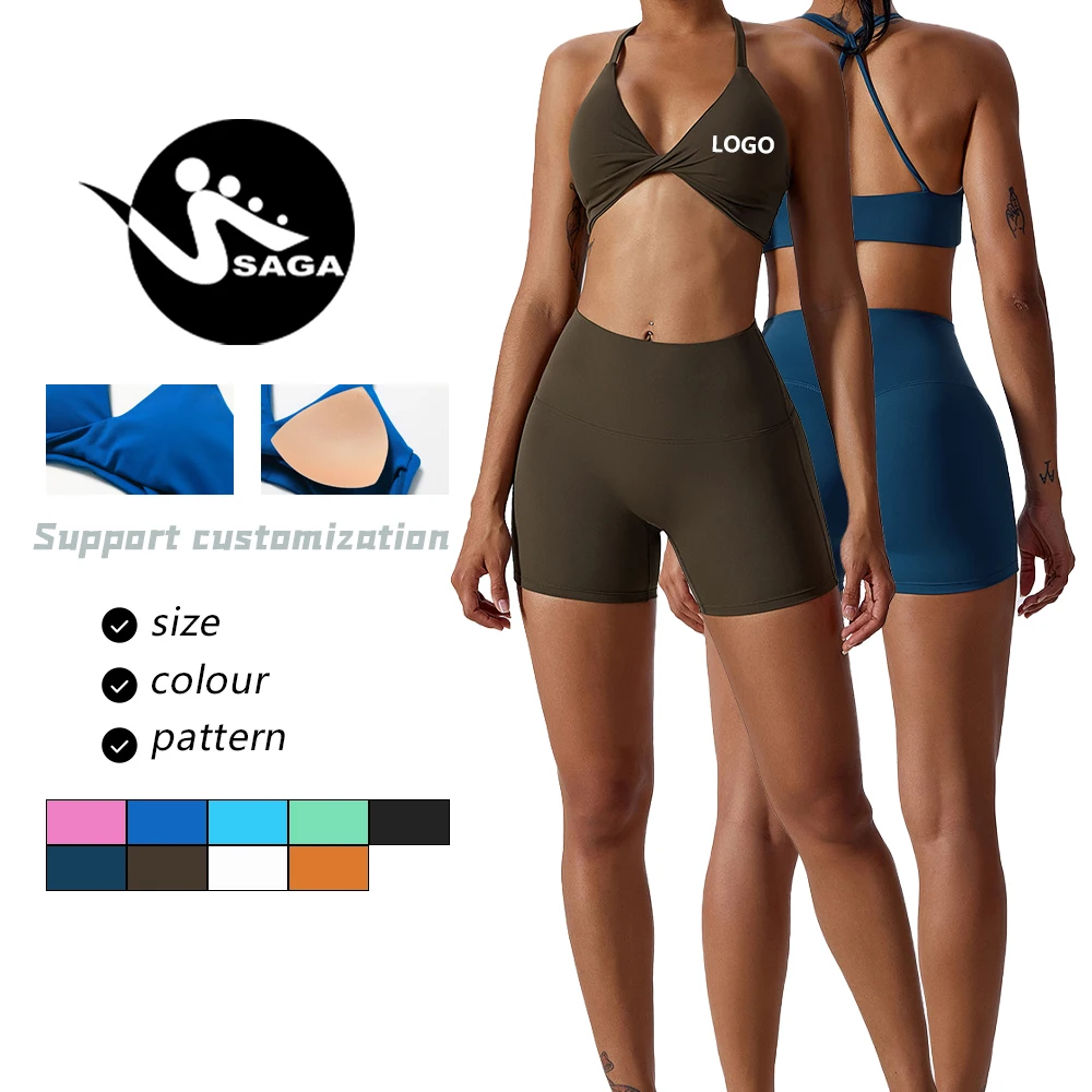 Cp223 New Gorgeous Top Deportivo Mujer Twist Front Fitness Gym Training Xxx Sexy Sports Bra