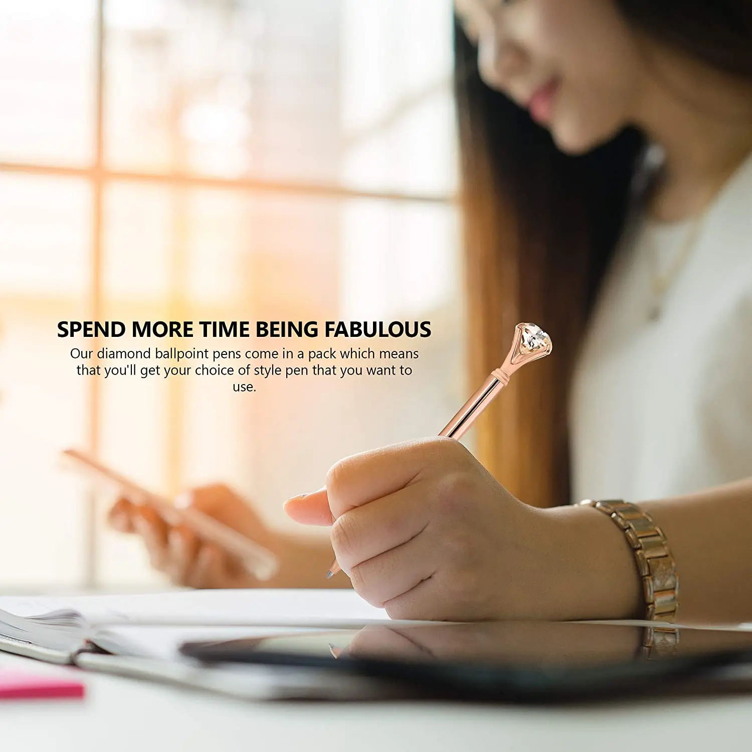 Металлические шариковые ручки со стразами