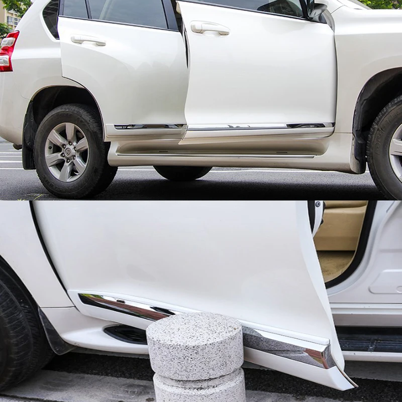 Chrome Side Door Body Molding Cover Trim Car Accessories Body Side Molding Trim for Land Cruiser Prado FJ150