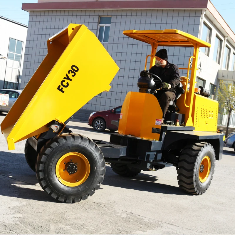 New Concrete Articulated  4X4 Minidump Trucks Site Dumper Tipper 2/3/5Ton Site Dumper Mini Dumper Mini Track Dump