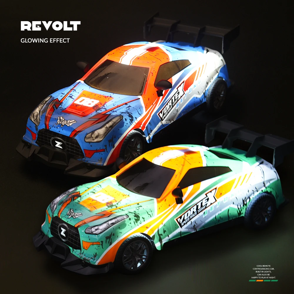 RC car 1:16 4 channels Remote Control Car with LED Lights Flexible Steering Long Lasting Battery with TRY ME Button