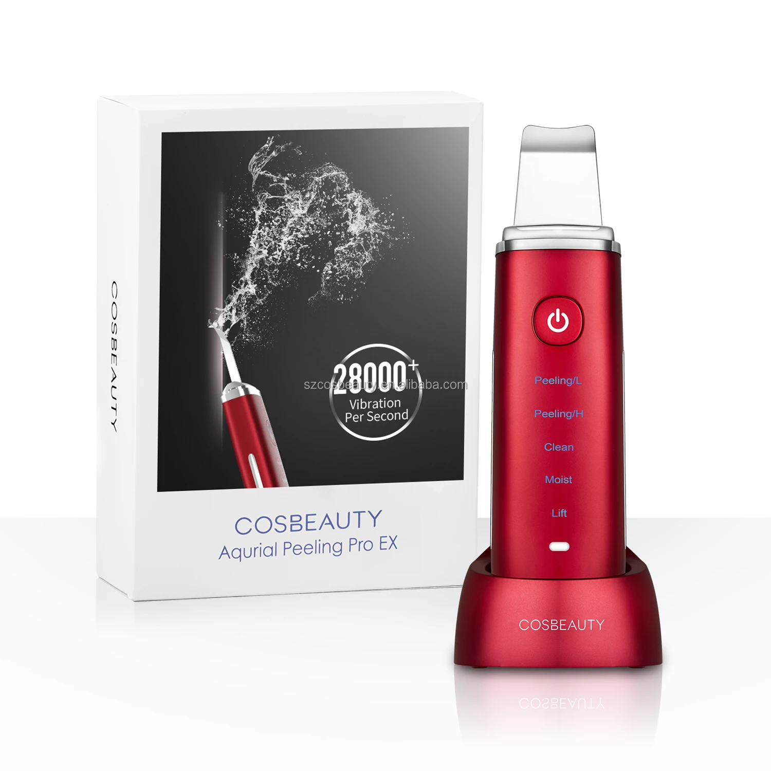 COSBEAUTY pore shrinking deep peeling skin scrubber blackheads removal face lift ultrasonic device