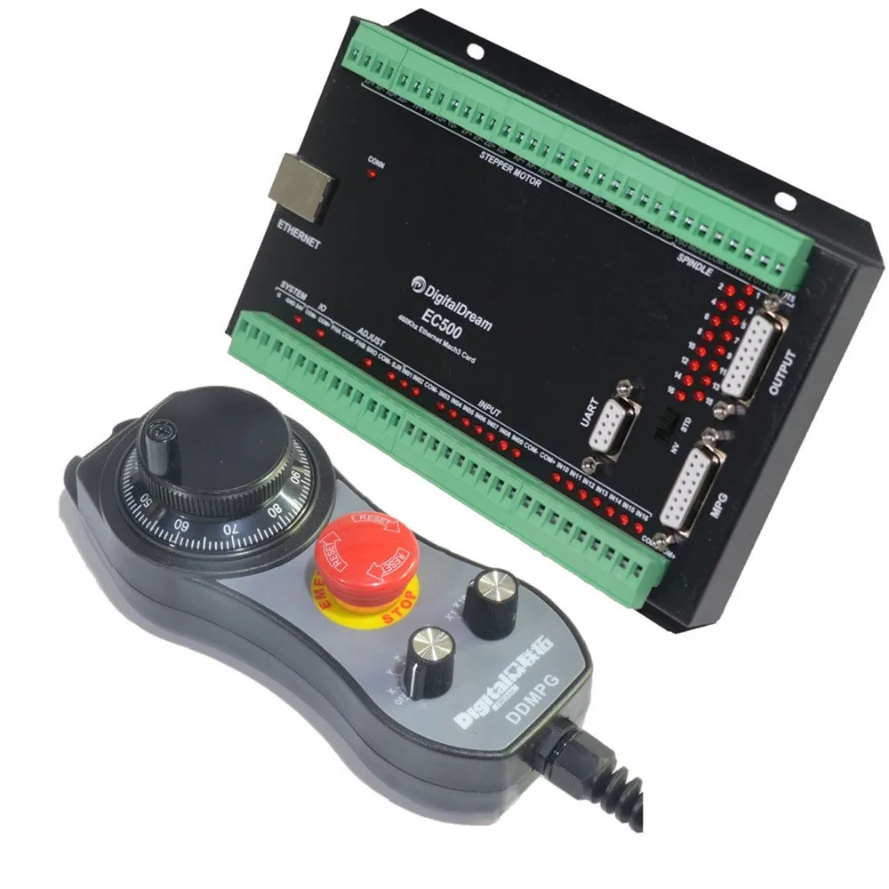 Mach3 Interface Board Ec500 CNC-Ethernet Motion Controller 460Khz 6 Axis Control Card For Cnc Engraving And Milling Machines