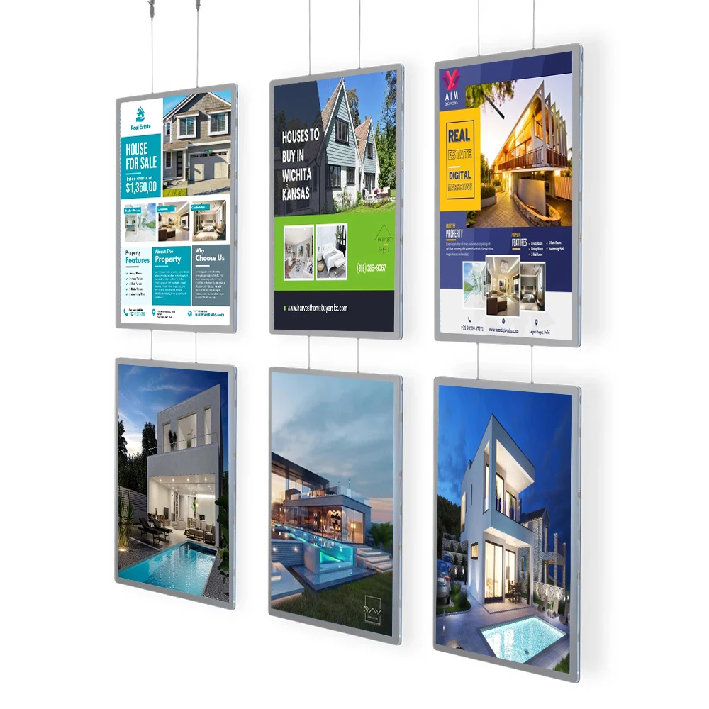 Acrylic Magnetic Poster Lightbox Frame Backlit Light Box Outdoor Led Light Box For Real Estate Window Display