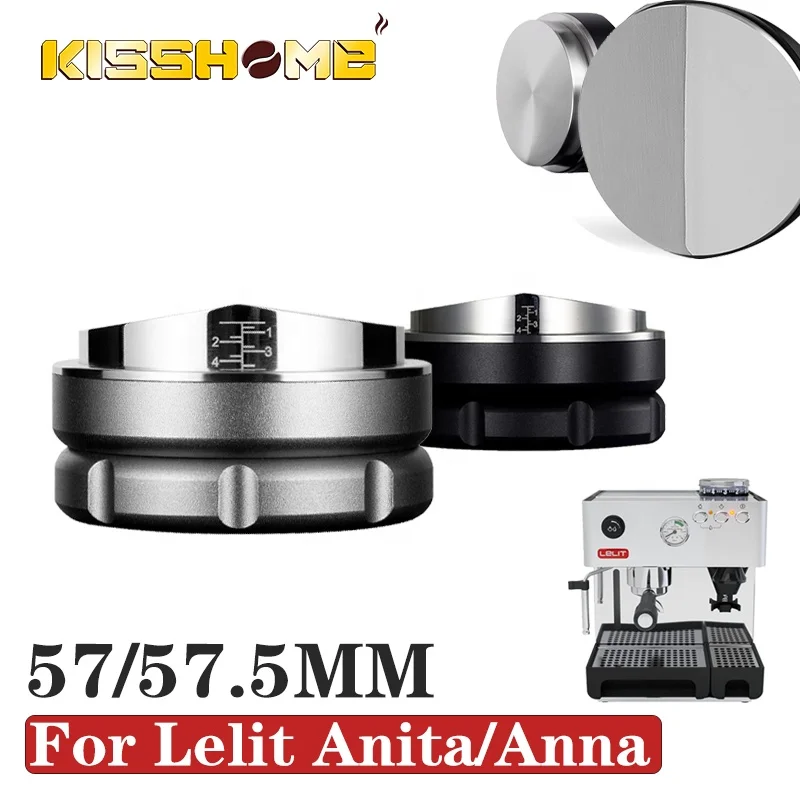 Coffee Tamper Convex Distribution Espresso Accessories Barista Tools 57MM 57.5MM Fit Lelit Anna Anita Coffee Distributor
