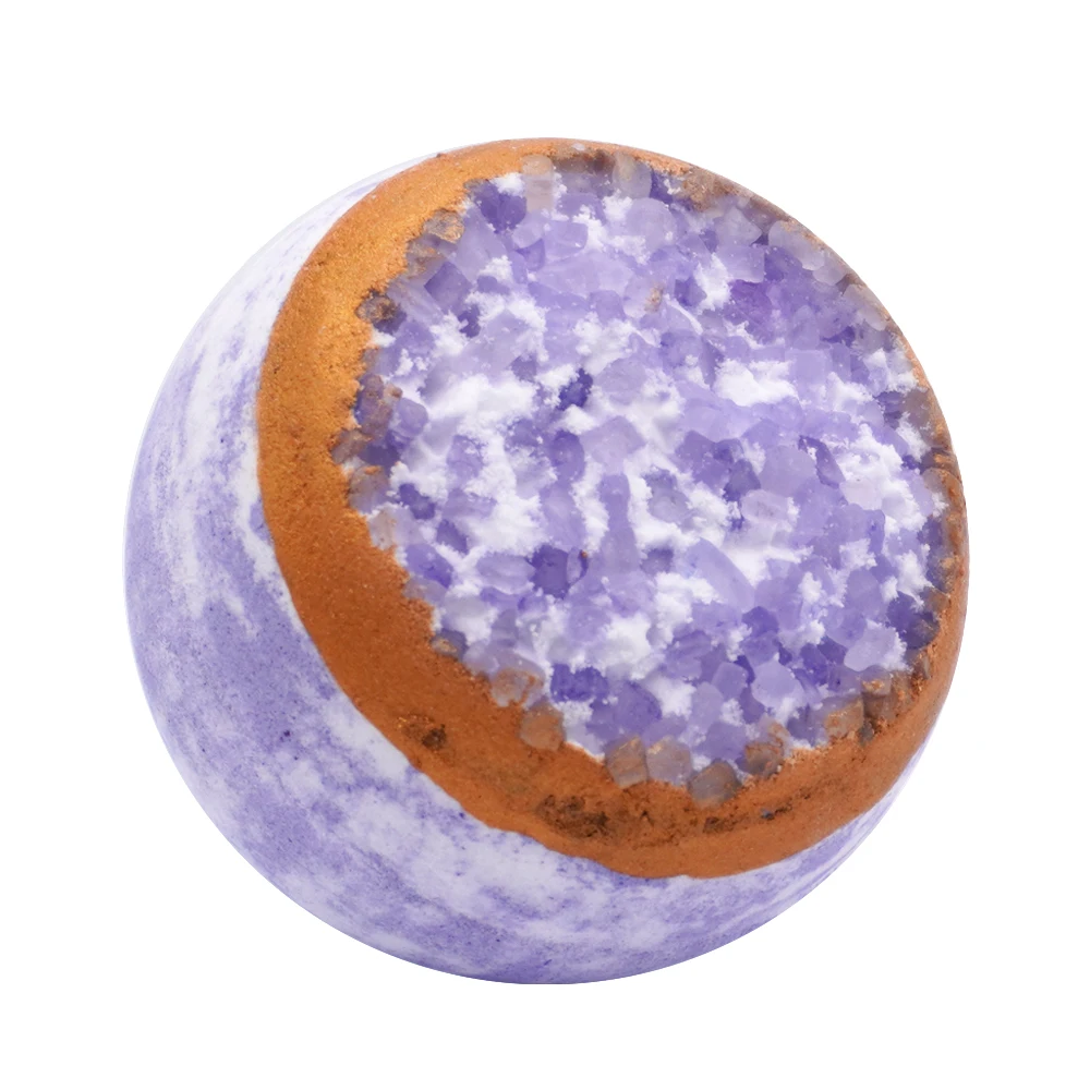 Hot sale wholesale smell good natural personal cleaning care round family pink eco friendly crystal kids bath bombs gift set