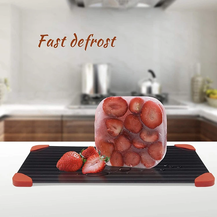 Wholesale defrosting tray safer way of thawing food defroster plate quick freezing aluminum alloy tray for frozen meat food