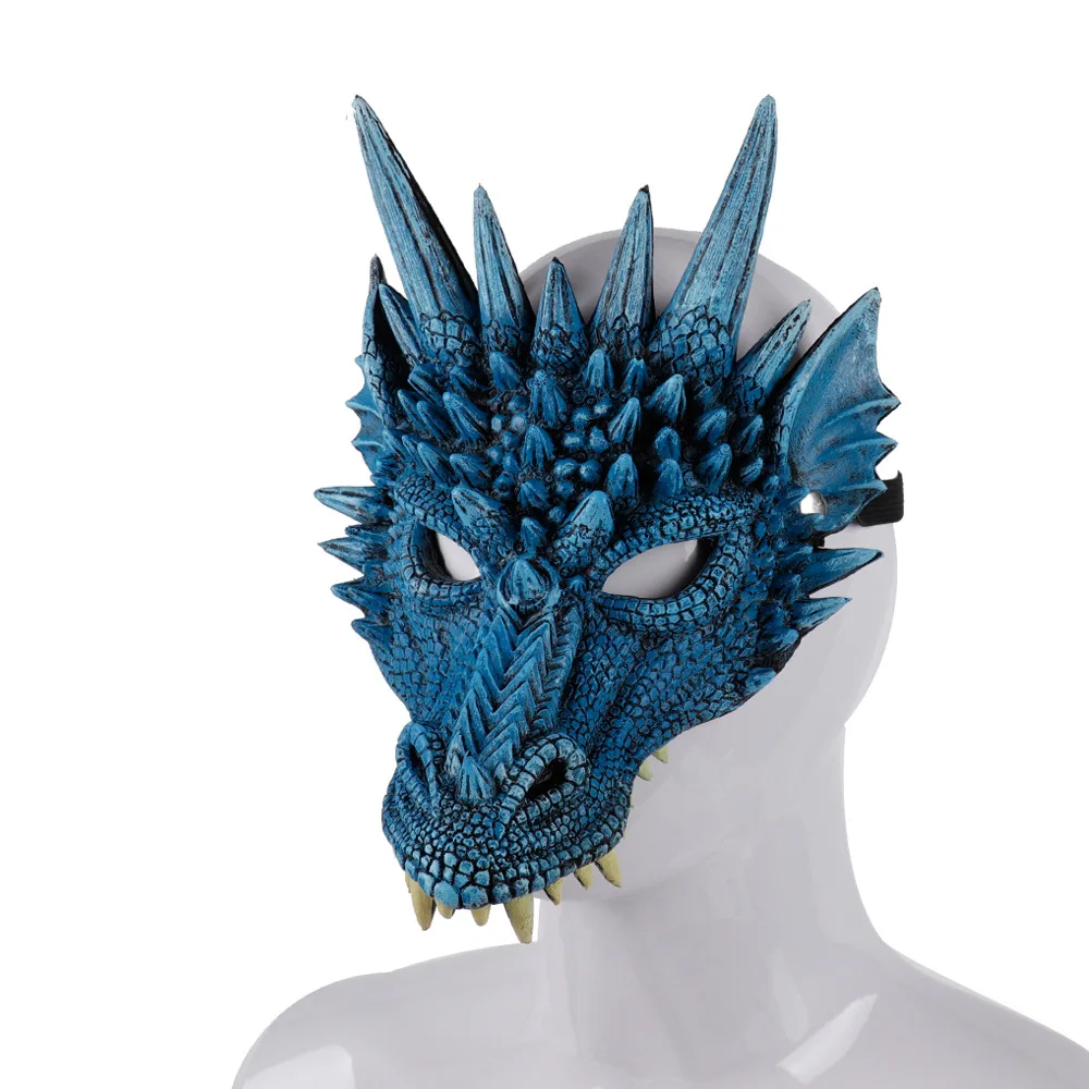 Wholesale Party Mardi Dragon Gras Mask Venetian  Halloween Party PU Foam 3D Animal Dragon Mask