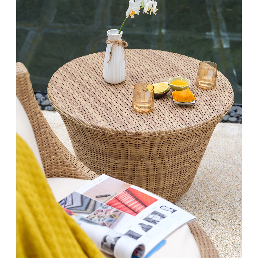 Modern Garden Rattan Bar Table Sets Patio Furniture Rattan Chair And Table In Garden Bistro Sets