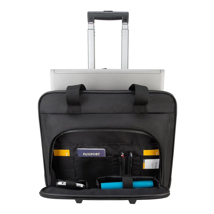 Designed 16 Inch Mens Briefcase Trolley Laptop Case 1200D Polyester Business Travel Bag On Wheels