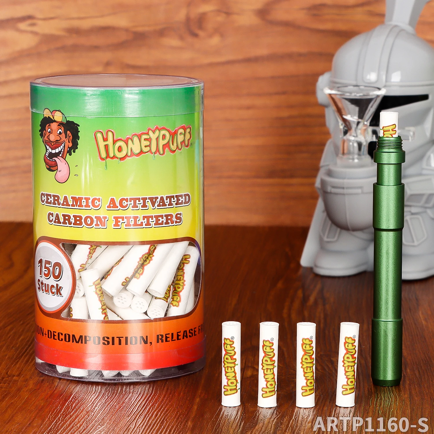 Honeypuff New Ceramic Activated Carbon Filter 6mm Smoking Filter Tips Custom Logo Carbon Filter Tips