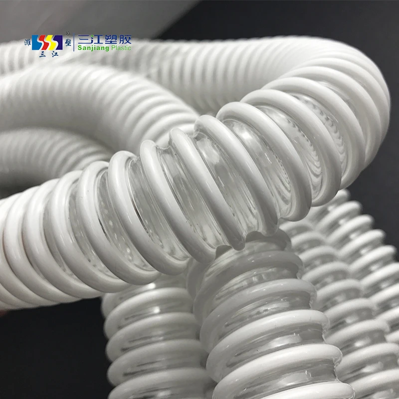 Large Diameter Pipe Flexible Spiral Helix Reinforced Pvc Suction Hoses In Swimming Pool