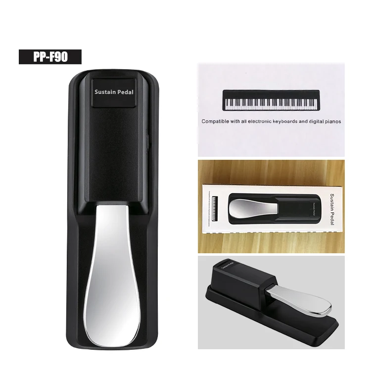 Universal digital piano sustain pedal for keyboard  polarity change