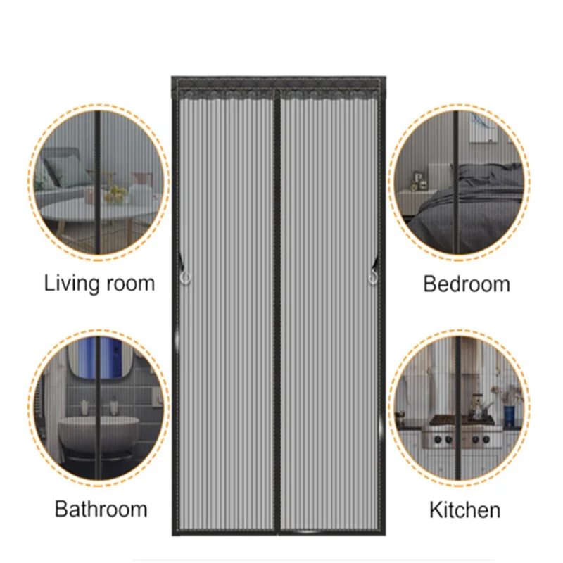 Wholesale magnetic door fiberglass mesh screen curtain OEM Brand door curtains