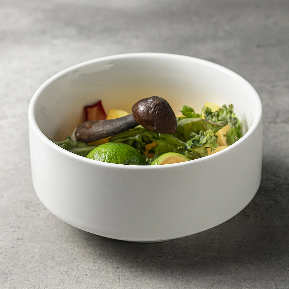 Jiujiuju минималистичный логотип на заказ, яркие белые фарфоровые чаши для ресторана, отеля, буфет, завтрак, керамическая печь, белая многослойная чаша