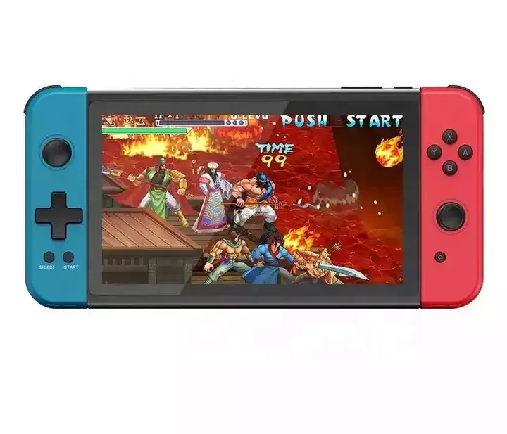 Hot Sale 7.0 inch HD screen big screen Powkiddy X70 handheld game player for PS1 MD games Xmas gift