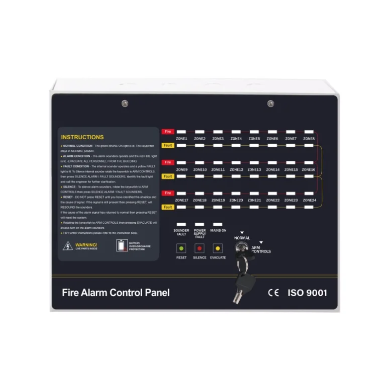 Home Security System 1/4/8/16 Zone Fire Alarm Control Panel Customizable Alarm Systems