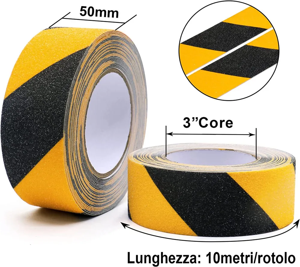 2 Pack Yellow and Black Anti Slip Traction Tape
